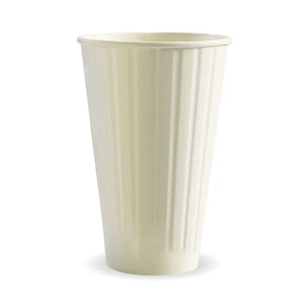 460ml / 16oz (90mm) White Double Wall BioCup - Cafe Supply