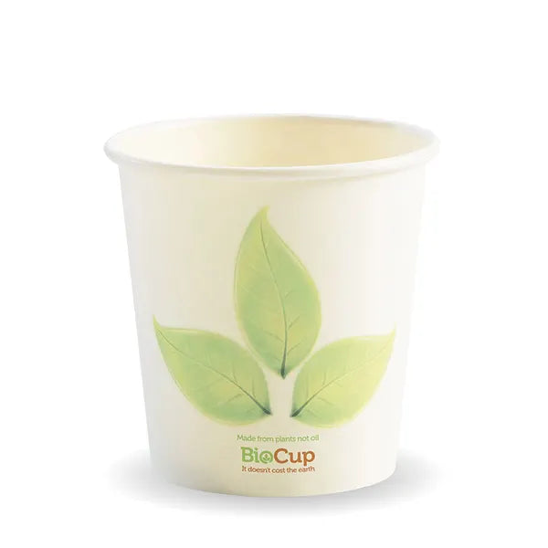 120ml / 4oz (63mm) Leaf Single Wall BioCup - Cafe Supply