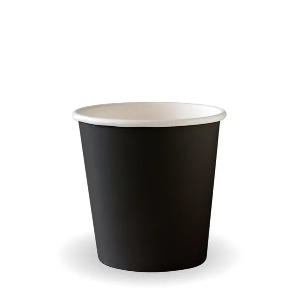 120ml / 4oz (63mm) Black Single Wall BioCup - Cafe Supply