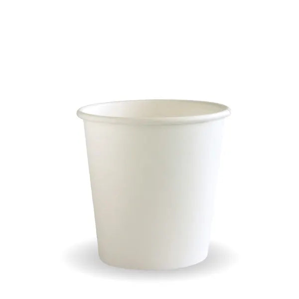 120ml / 4oz (63mm) White Single Wall BioCup - Cafe Supply