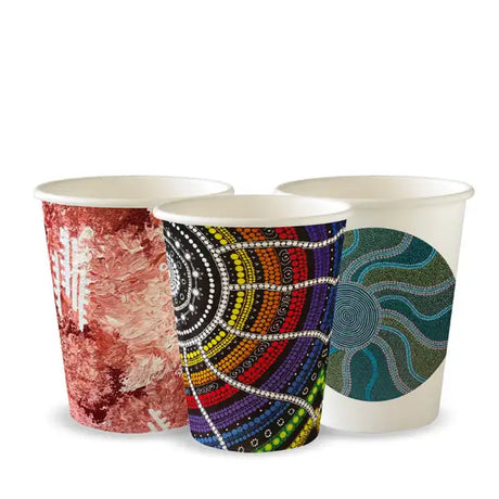 280ml / 8oz (80mm) Indigenous Art Series Single Wall BioCup - Cafe Supply