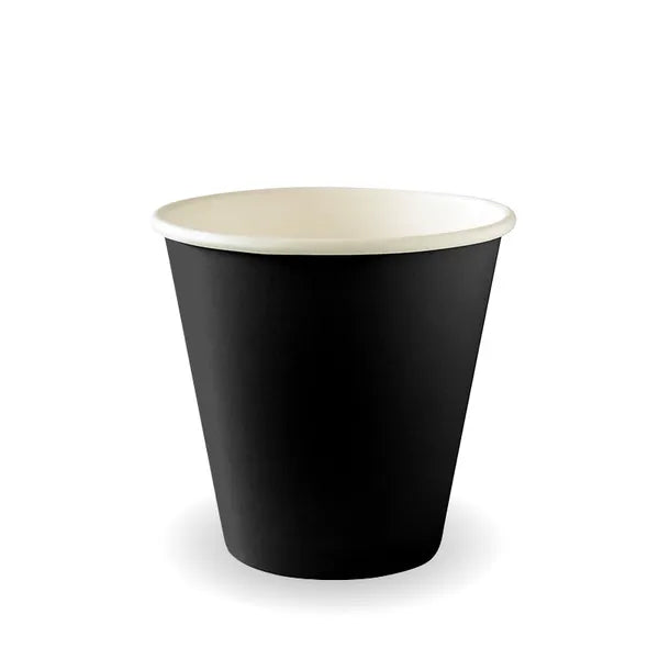 280ml / 8oz (90mm) Black Single Wall BioCup - Cafe Supply
