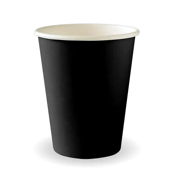 280ml / 8oz (80mm) Black Single Wall BioCup - Cafe Supply
