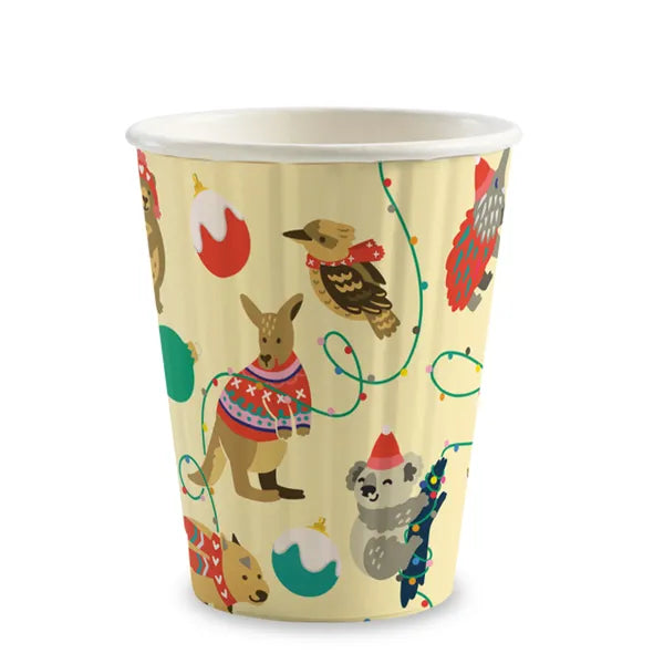 295ml / 8oz (80mm) Christmas Double Wall BioCup - Cafe Supply