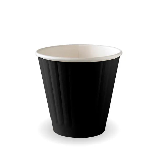 295ml / 8oz (90mm) Black Double Wall BioCup - Cafe Supply
