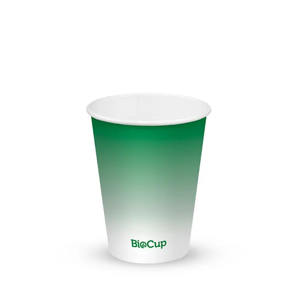 390ml / 12oz (90mm) Green Cold Paper BioCup - Cafe Supply
