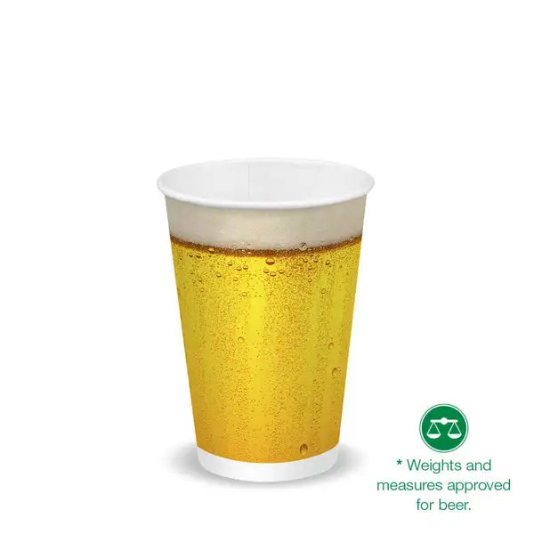 420ml / 14oz (90mm) Beer Cold Paper BioCup - Cafe Supply