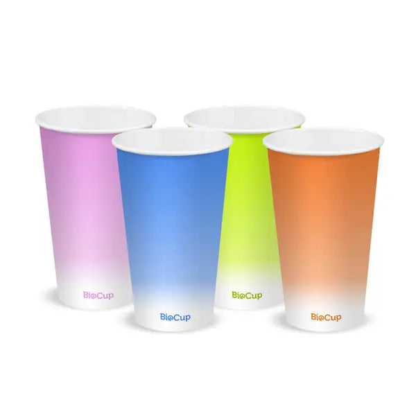 16oz Coloured Cold Paper BioCup - Cafe Supply