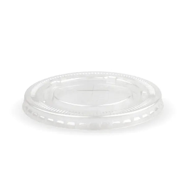 105mm Clear PET Flat Cold Paper BioCup Lid - Cafe Supply