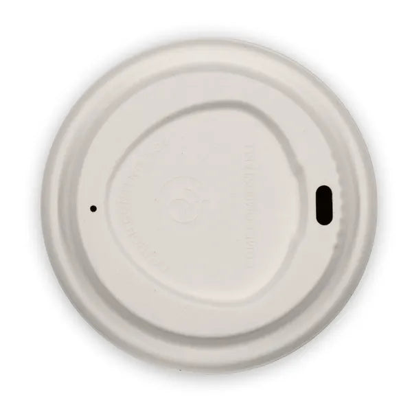 90mm Large Natural Plant Fibre BioCup Lid - Cafe Supply