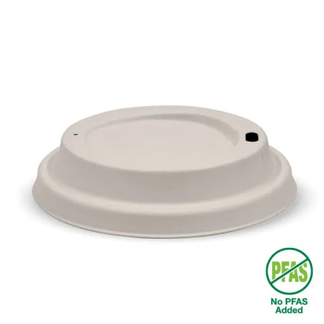 90mm Large Natural Plant Fibre BioCup Lid - Cafe Supply