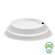 90mm Large White Plant Fibre BioCup Lid - Cafe Supply