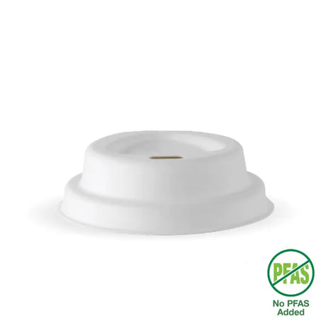 63mm / 4oz White Plant Fibre BioCup Lid - Cafe Supply