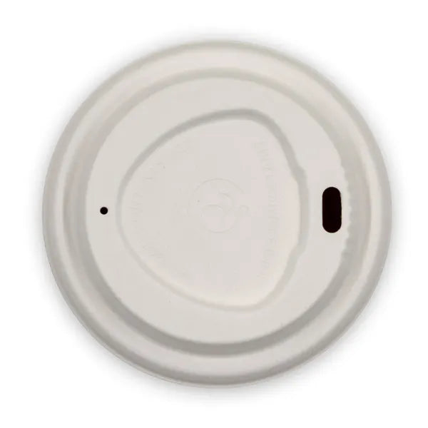 80mm Small Natural Plant Fibre BioCup Lid - Cafe Supply