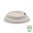 80mm Small Natural Plant Fibre BioCup Lid - Cafe Supply