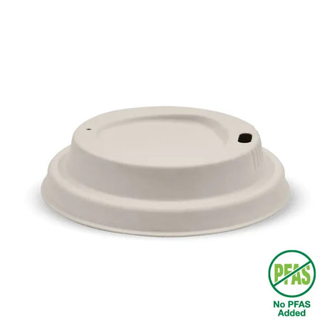 80mm Small Natural Plant Fibre BioCup Lid - Cafe Supply
