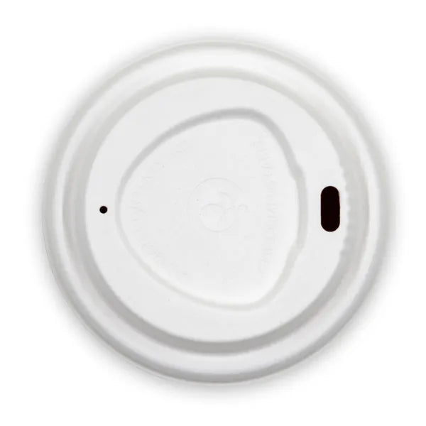 80mm Small White Plant Fibre BioCup Lid - Cafe Supply