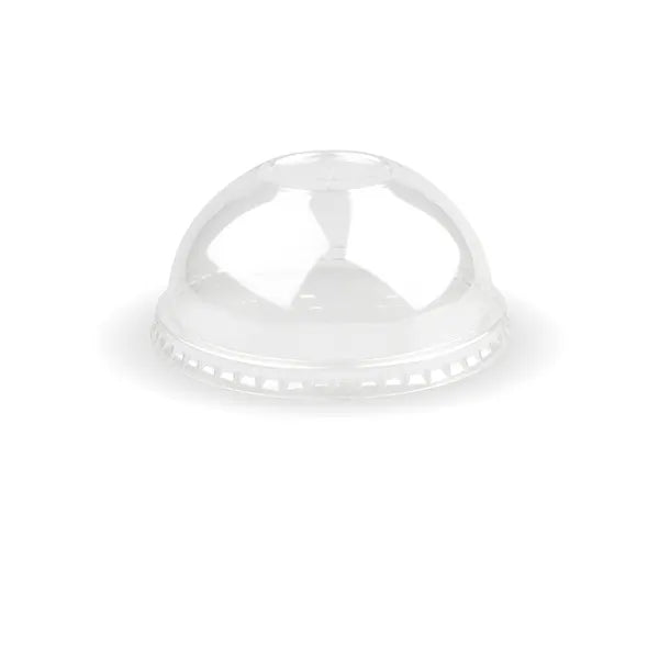 90mm Clear PET Dome Cold Paper BioCup Lid - Cafe Supply