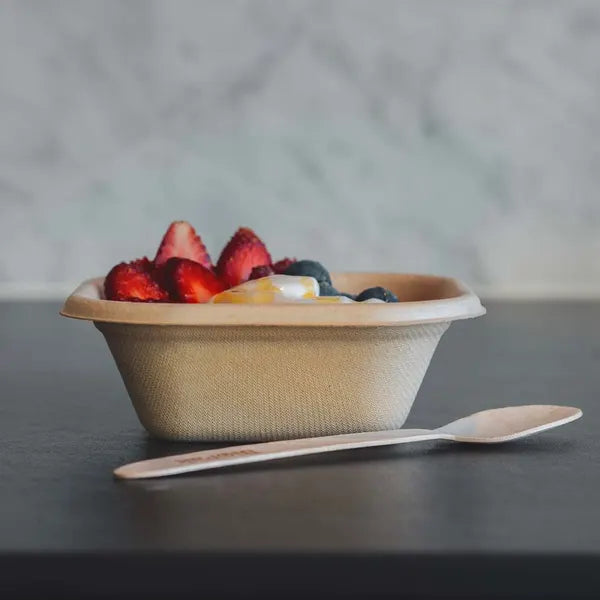 280ml Natural Plant Fibre Takeaway Base - Cafe Supply