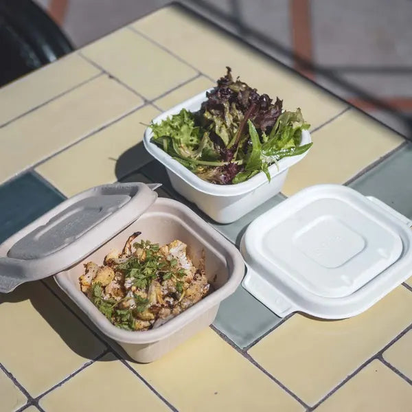 280-630ml Natural Plant Fibre Takeaway Lid - Cafe Supply