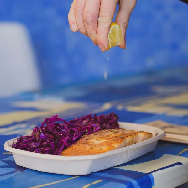 600ml Natural Plant Fibre Octa Takeaway Base - Cafe Supply