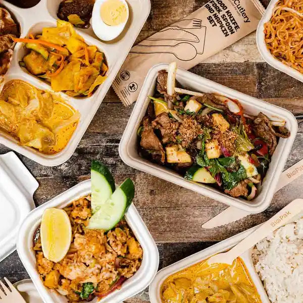 500ml Natural Plant Fibre Takeaway Base - Cafe Supply