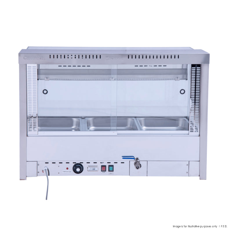 Bonvue Angled Countertop Wet and Dry Bain Marie - Cafe Supply