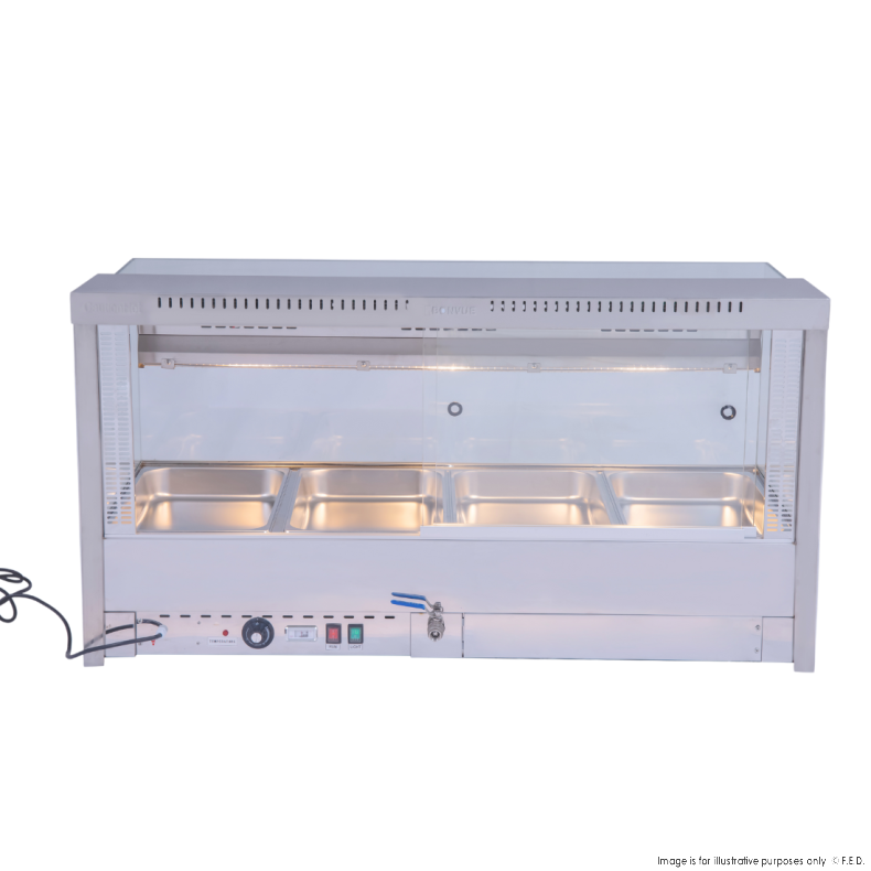 Bonvue Square Countertop Wet and Dry Bain Marie - Cafe Supply