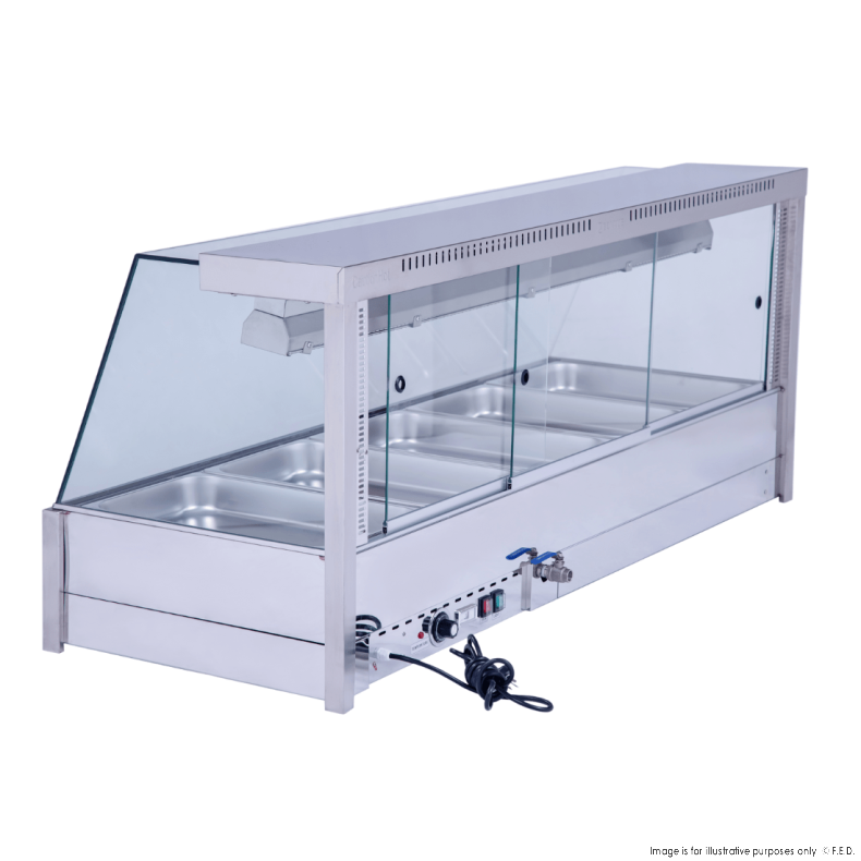 Angled Countertop Heated Bain Marie - Cafe Supply