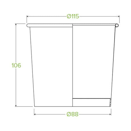 740ml / 24oz White BioBowl - Cafe Supply