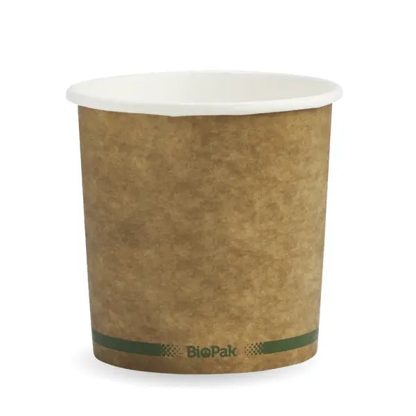 740ml / 24oz Kraft BioBowl - Cafe Supply