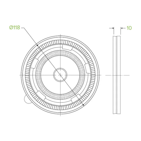 430-950ml / 12-32oz PP BioBowl Lid - Cafe Supply