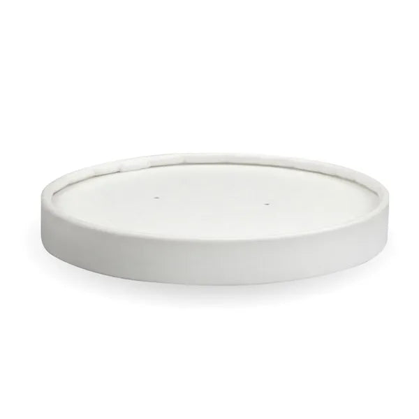 430-950ml / 12-32oz White Paper BioBowl Lid - Cafe Supply