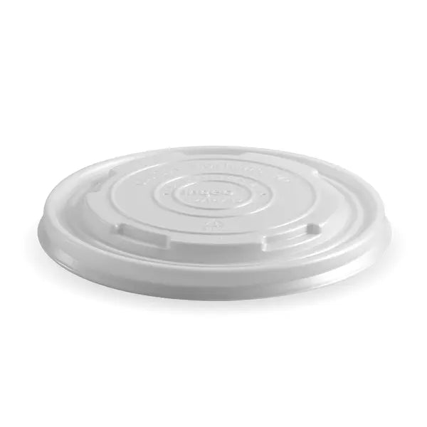 430-950ml / 12-32oz White PLA BioBowl Lid - Cafe Supply