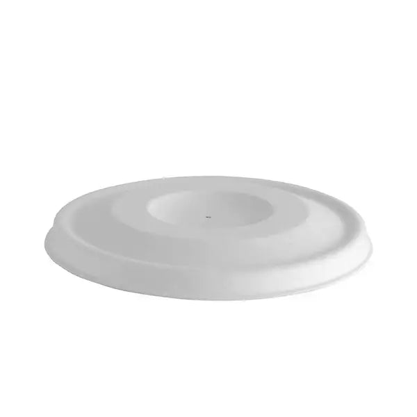 250ml / 8oz Plant Fibre Flat BioBowl Lid - Cafe Supply