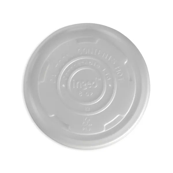 250ml / 8oz White PLA BioBowl Lid - Cafe Supply
