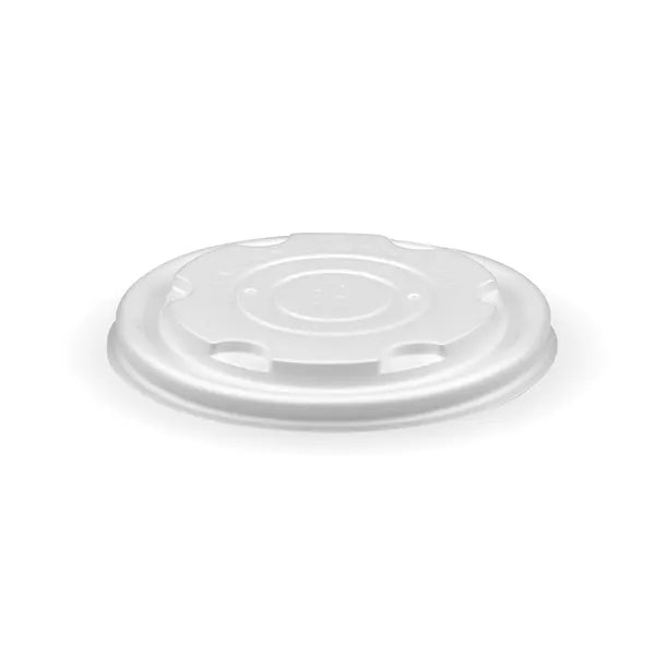 250ml / 8oz White PLA BioBowl Lid - Cafe Supply