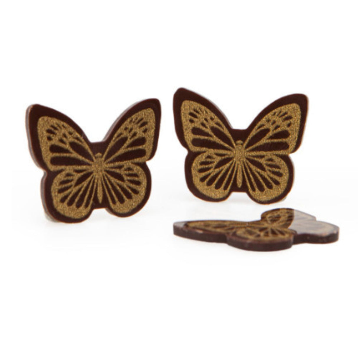 Choco Deco- Dark Gold Butterfly - 30mm x 20mm (180) - Cafe Supply