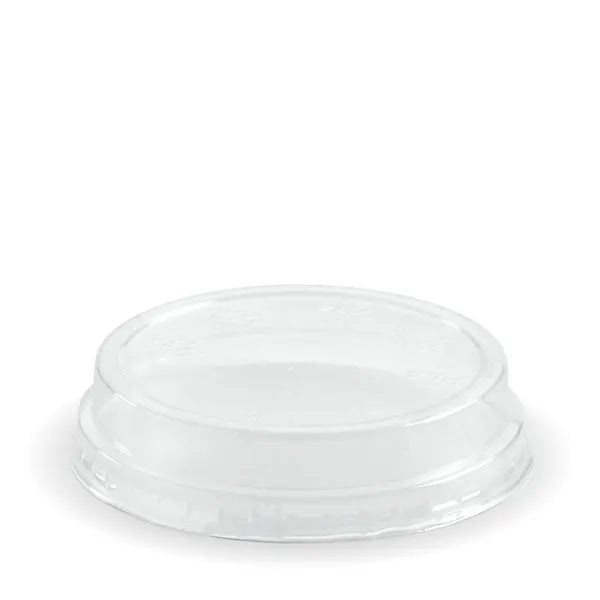 60-280ml Dome No Hole Clear BioCup Lid - Cafe Supply