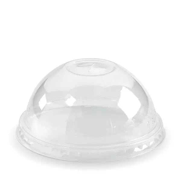 300-700ml Dome X-Slot Lid Clear BioCup Lid - Cafe Supply