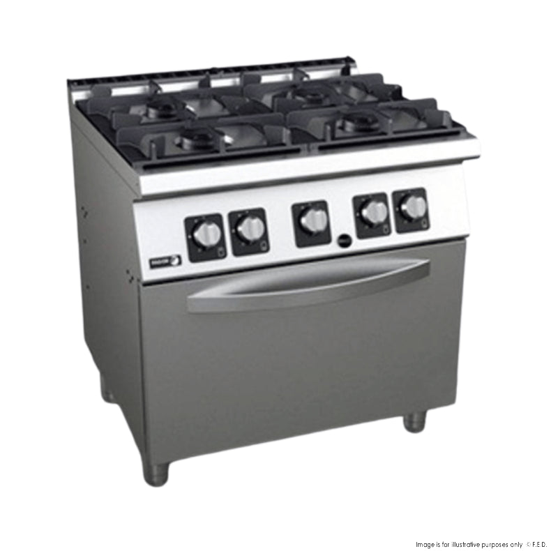 4 Burner Gas Range with Gas Oven – C-G741H - Cafe Supply