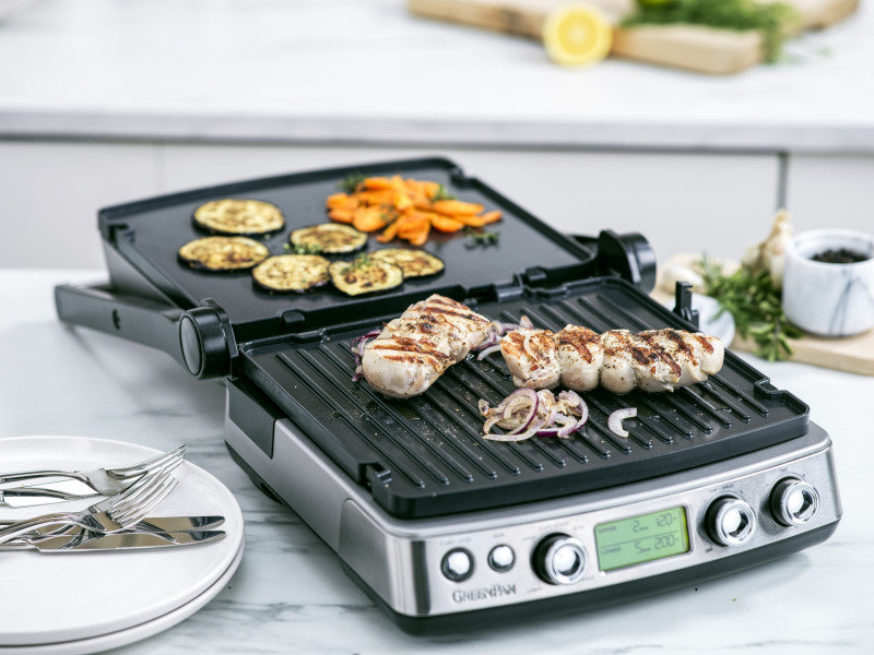 GreenPan Contact Grill- Stainless Steel - Cafe Supply