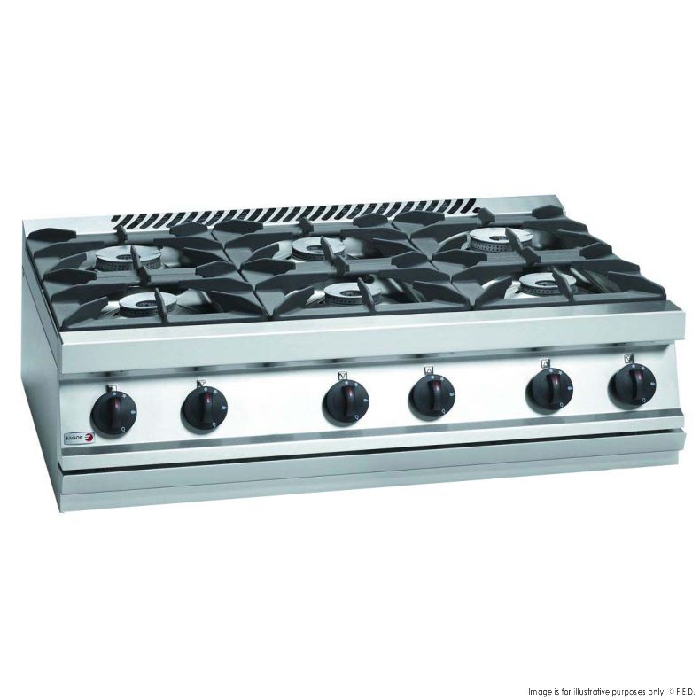 Fagor 700 series natural gas 6 burner SS boiling top CG7-60H - Cafe Supply