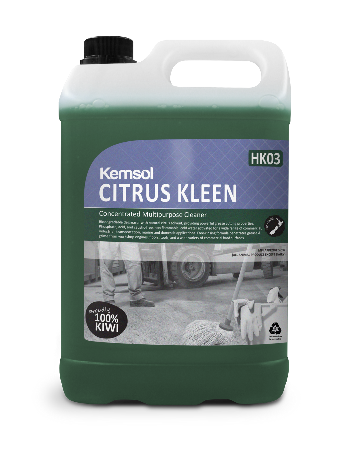 Kemsol Citrus Kleen Sanitiser 5L - Cafe Supply