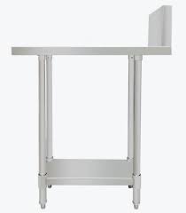 WBB-0300R Stainless Steel Kitchen Infill Bench with Splashback - Cafe Supply