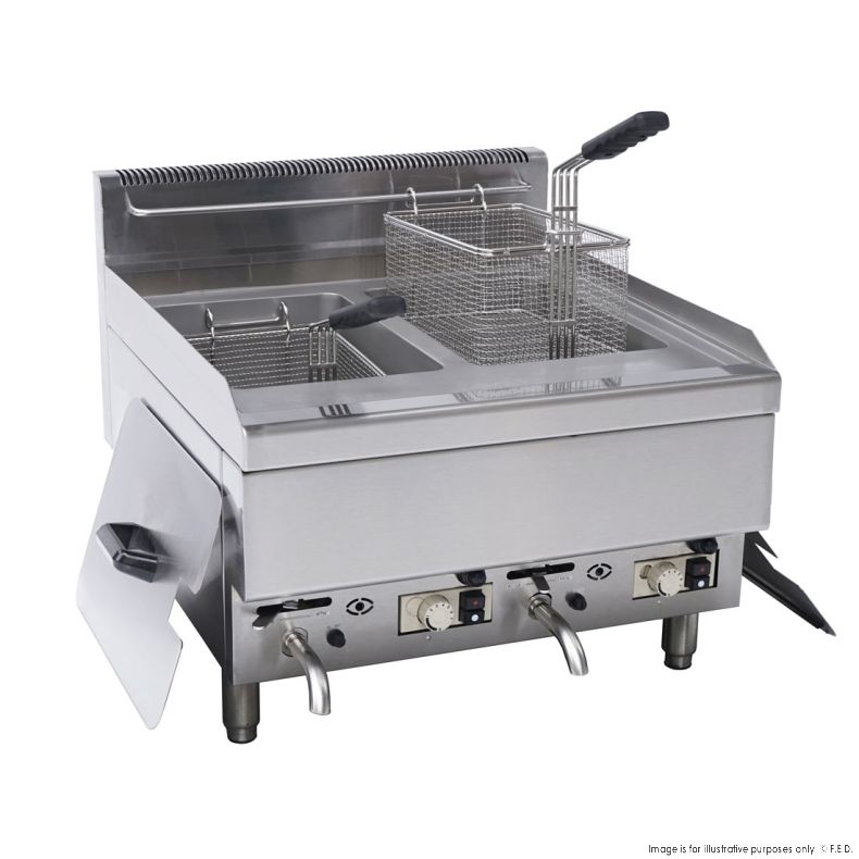 Gasmax Countertop 2x10L LPG Fryer - Cafe Supply
