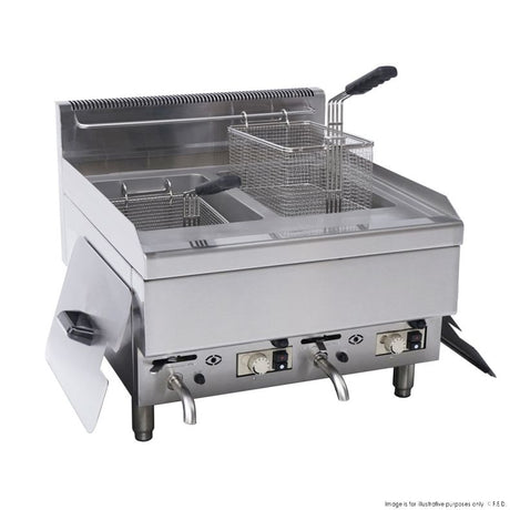 Gasmax Countertop 2x10L LPG Fryer - Cafe Supply