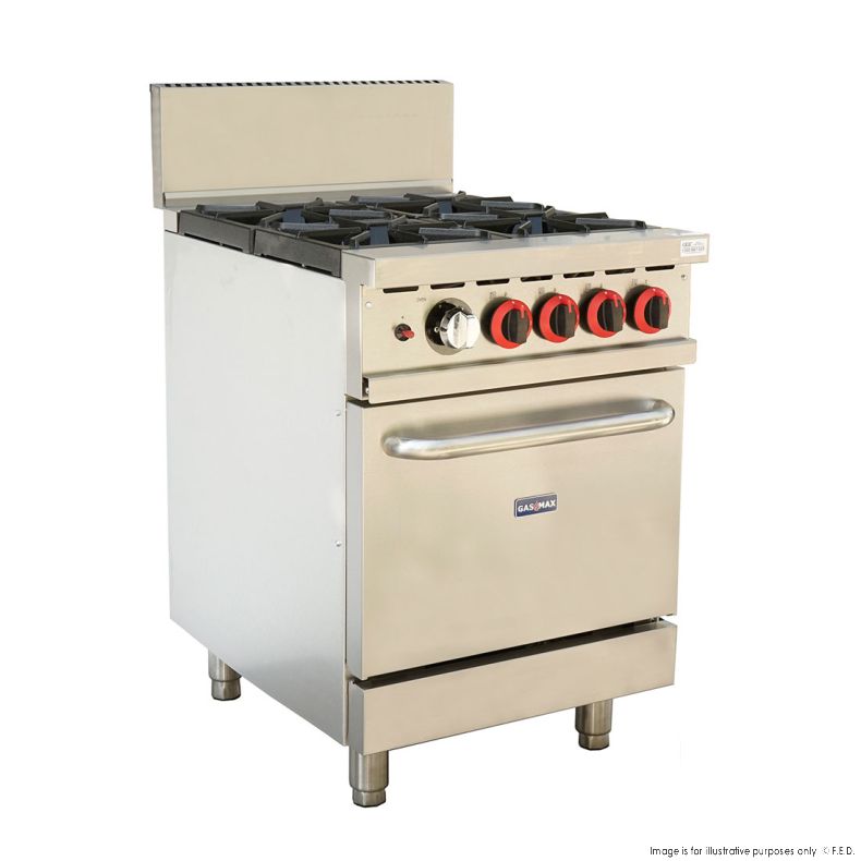 GBS4T Gasmax 4 Burner With Oven Flame Failure - Cafe Supply