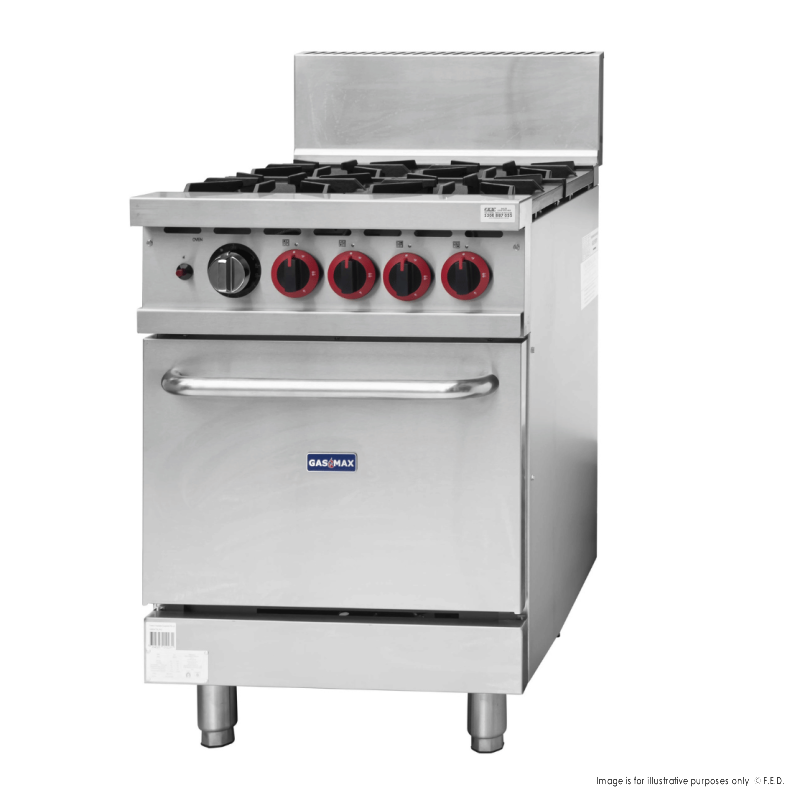 Gasmax 4 Burner With Oven Flame Failure GBS4TS - Cafe Supply