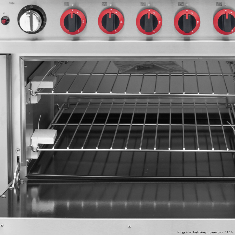 Gasmax 6 Burner With Oven Flame Failure GBS6TSLPG - Cafe Supply